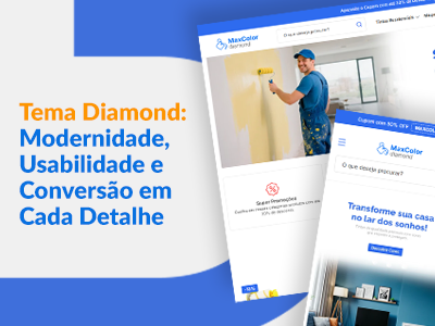 Blog DevRocket - Tema Diamond: Modernidade, Usabilidade e Conversão em Cada Detalhe